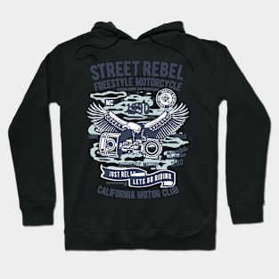 Street Rebel Motorcycle, Vintage Retro Classic Hoodie